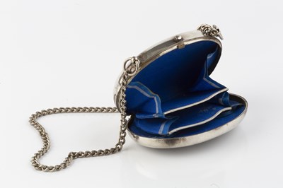 Lot 319 - A Russian silver and niello enamel purse, of...
