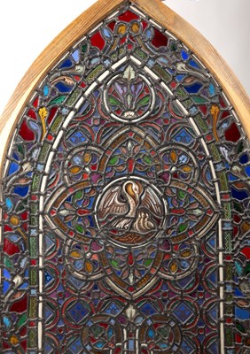 Lot 735 - A 19th century or earlier stained glass window...