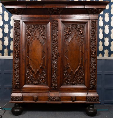 Lot 155 - A 17th century style continental walnut...