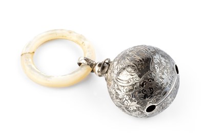 Lot 324 - A late Victorian silver baby's rattle, of...