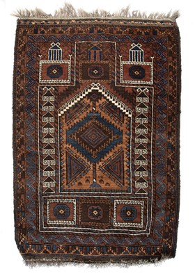 Lot 180 - Beluch type prayer rug Afghanistan, with...