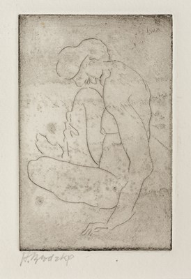 Lot 132 - Horace Brodzky (1885-1969) Kneeling Nude, 1917...