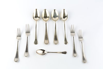 Lot 566 - A small quantity of Austrian silver flatware,...