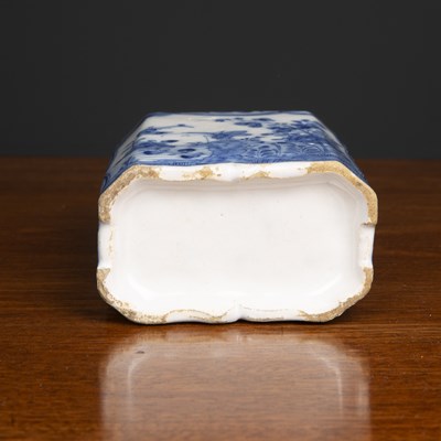 Lot 365 - An 18th century Dutch delftware tea canister...