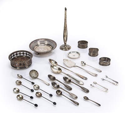 Lot 438 - Group of silver and silver plated ware...