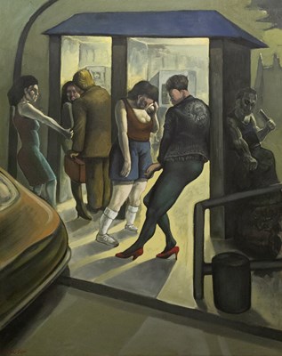 Lot 397 - Peter Howson (b.1958) Glasgow Nightclub signed...