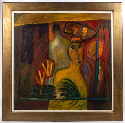 Lot 376 - Marj Bond (b.1939) Celebration signed (lower...