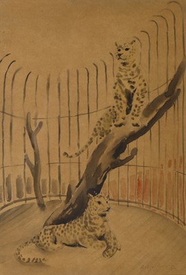 Lot 352 - Robin Darwin (1910-1974) Leopards at the Zoo,...