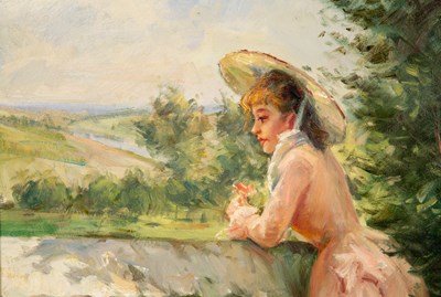 Lot 279 - D Andrew (20th century school) Waiting For Her...