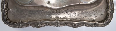Lot 426 - Victorian silver desk or pen and ink stand...