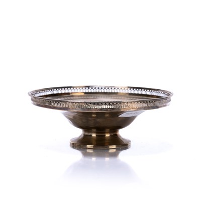 Lot 440 - George V silver pedestal dish with pierced...