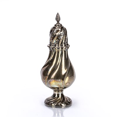 Lot 442 - Victorian silver caster Wrythen form, and...