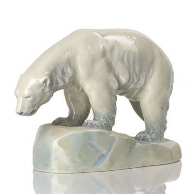 Lot 334 - Porsgrund of Norway ceramic model of a polar...