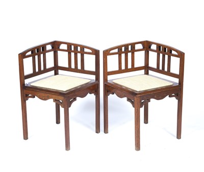 Lot 796 - Glasgow School Pair of corner chairs, circa...