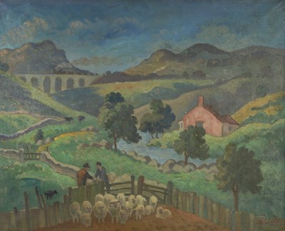 Lot 175 - Ethelbert White (1891-1972) At the Gate signed...