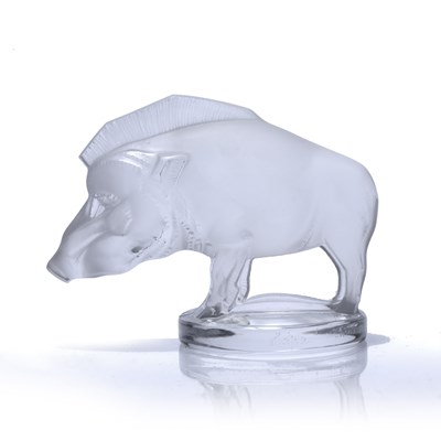 Lot 395 - René Lalique (1860-1945) 'Warthog or boar' car...