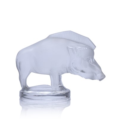 Lot 395 - René Lalique (1860-1945) 'Warthog or boar' car...