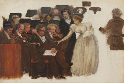 Lot 126 - Henry Holiday (1839-1927) 'Beethoven at the...