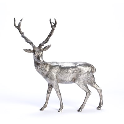 Lot 480 - Silver model of a stag bearing marks for...