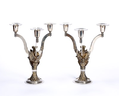 Lot 478 - Hector Miller (b.1945) for Aurum Designs Pair...