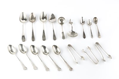 Lot 590 - A collection of silver flatware, to include a...