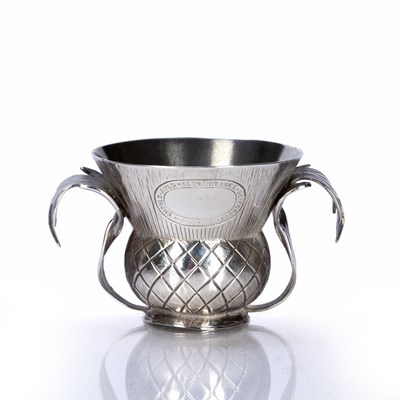 Lot 488 - Victorian silver thistle shaped cup bearing...