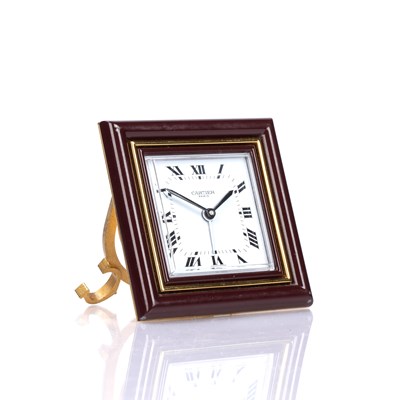 Lot 493 - Les Must de Cartier alarm clock in fitted case,...