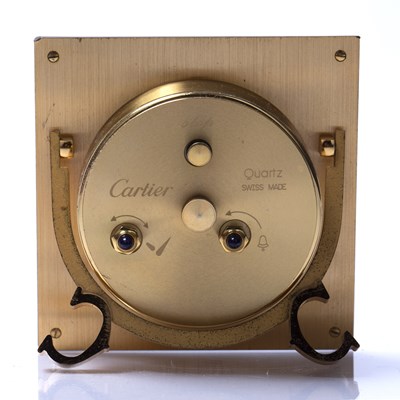 Lot 493 - Les Must de Cartier alarm clock in fitted case,...