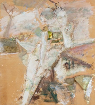 Lot 228 - Marian Wenzel (b.1958) Figure in a Landscape...