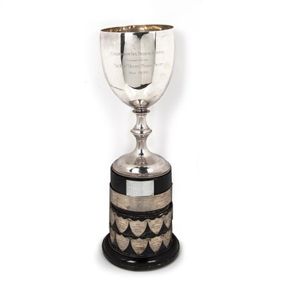 Lot 427 - Victorian silver trophy cup with accompanying...