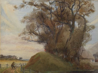 Lot 125 - English School (19th century) Wooded landscape...