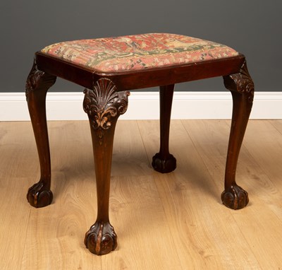 Lot 376 - A George III style mahogany dressing table...