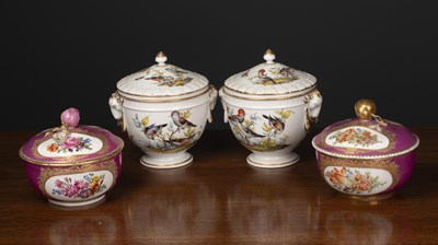 Lot 388 - A pair of continental porcelain bowls and...