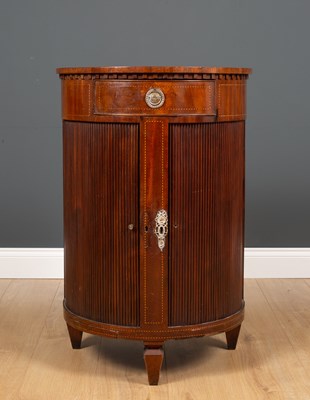 Lot 10 - A 19th century mahogany D shaped side table...