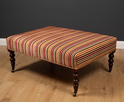 Lot 20 - A contemporary rectangular low stool with...