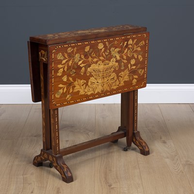 Lot 23 - A Dutch mahogany Sutherland table profusely...