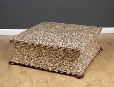 Lot 28 - A Victorian style square ottoman stool with...