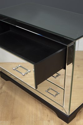 Lot 40 - A contemporary mirrored three drawer chest...