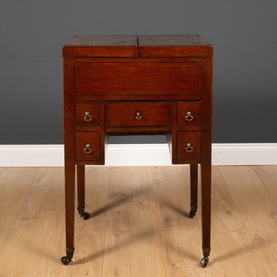 Lot 45 - A George III mahogany wash stand with fold...