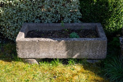 Lot 738 - A rectangular concrete sink or planter 96cm...