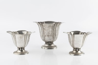 Lot 602 - A garniture of three 20th century Italian...