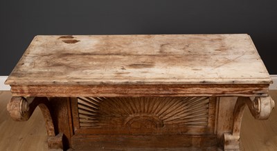 Lot 747 - A colonial hardwood conservatory console table...