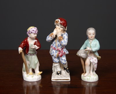 Lot 261 - A group of three Berlin porcelain figures of...