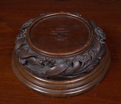 Lot 270 - Australian interest a carved Jarrah wood...