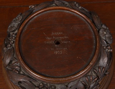 Lot 270 - Australian interest a carved Jarrah wood...