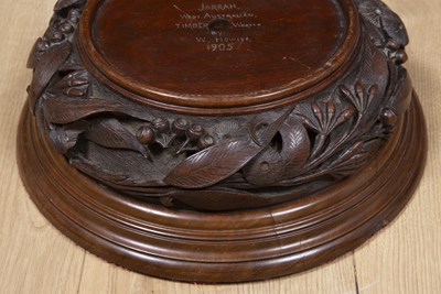 Lot 270 - Australian interest a carved Jarrah wood...