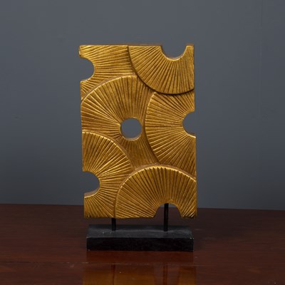 Lot 272 - An ornamental gilt carved wooden abstract...