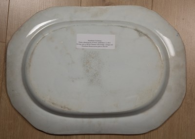 Lot 422 - A George III blue and white meat platter...