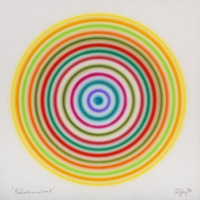 Lot 325 - Peter Sedgley (b.1930) Radials in and out,...