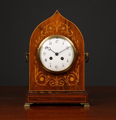 Lot 60 - An antique French rosewood cased mantle clock...